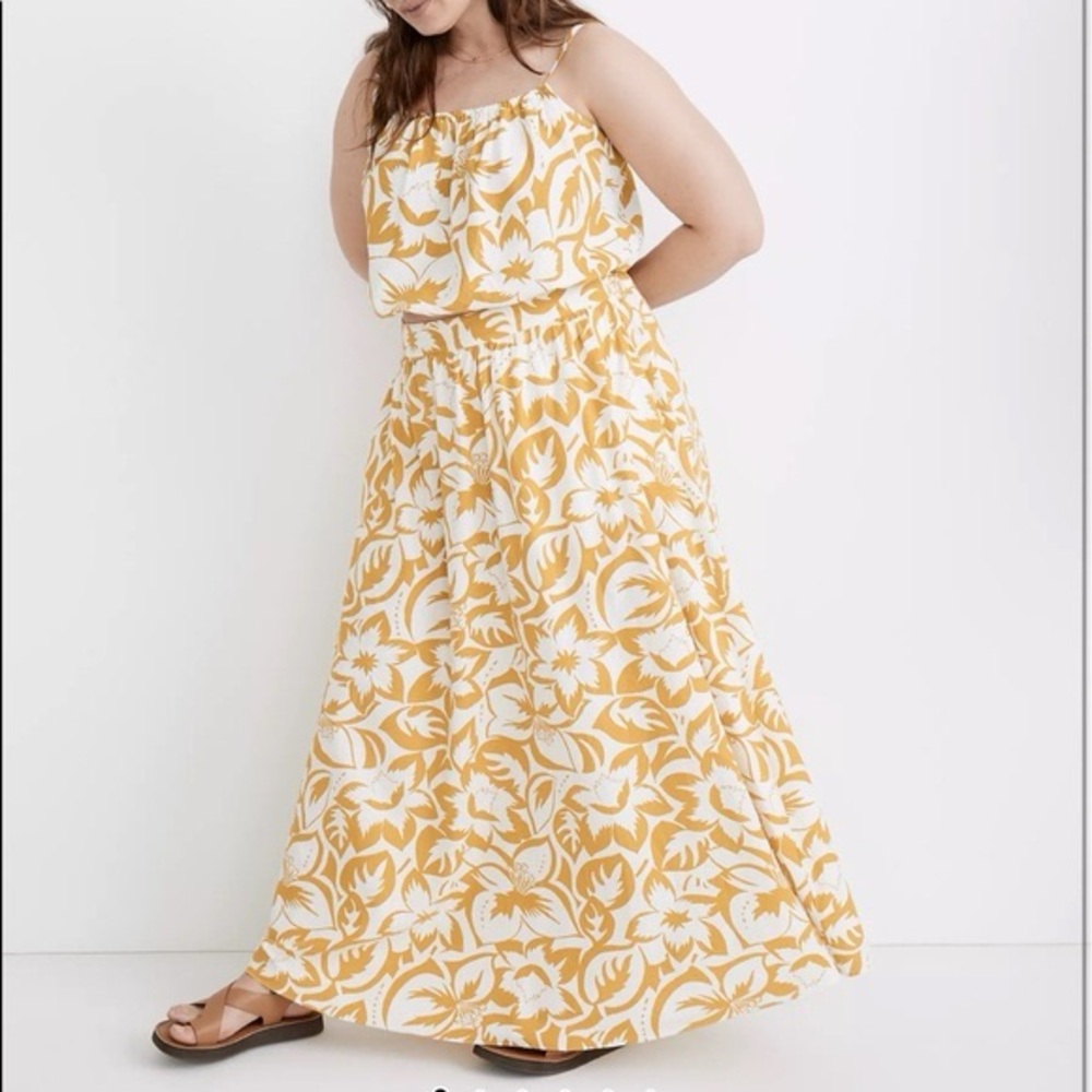 Madewell floral top and maxi skirt Set